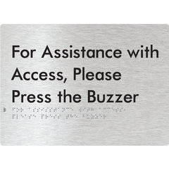 For Assistance With Access, Please Press The Buzzer