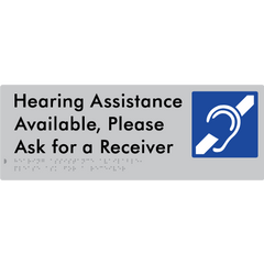 Hearing Assistance Available, Please Ask for a Receiver