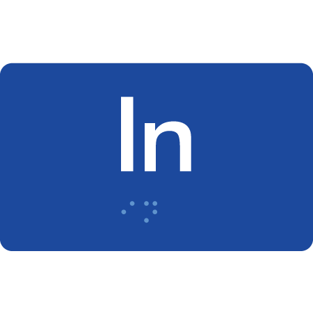 Braille Sign In - Braille Tactile Signs Aust. - BTS16-blu - Custom Signs - Fast Shipping - High Quality - Australian Made &amp; Owned