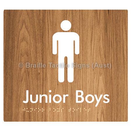 Junior Boys Toilet - Braille Tactile Signs (Aust) - BTS143-wdg - Fully Custom Signs - Fast Shipping - High Quality