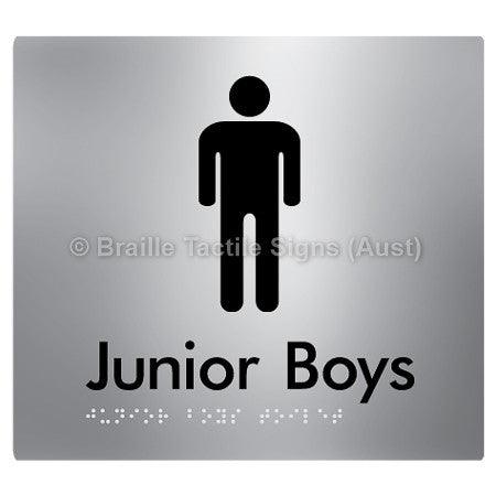 Junior Boys Toilet - Braille Tactile Signs (Aust) - BTS143-aliS - Fully Custom Signs - Fast Shipping - High Quality