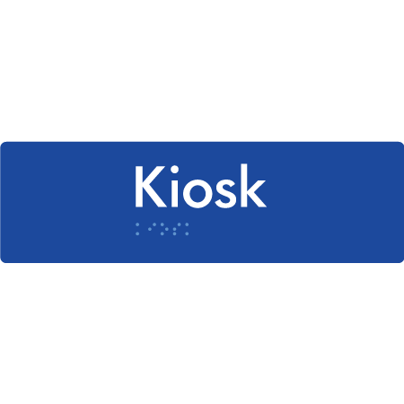 Braille Sign Kiosk - Braille Tactile Signs Aust. - BTS422-blu - Custom Signs - Fast Shipping - High Quality - Australian Made &amp; Owned