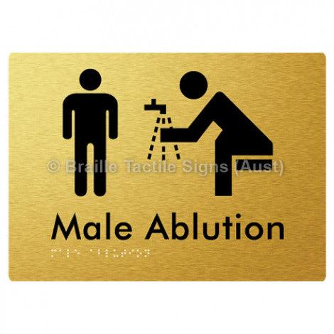Male Ablution - Braille Tactile Signs (Aust) - BTS318-aliG - Fully Custom Signs - Fast Shipping - High Quality