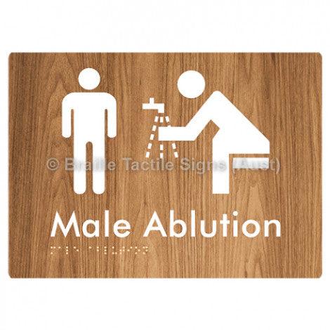 Male Ablution - Braille Tactile Signs (Aust) - BTS318-wdg - Fully Custom Signs - Fast Shipping - High Quality