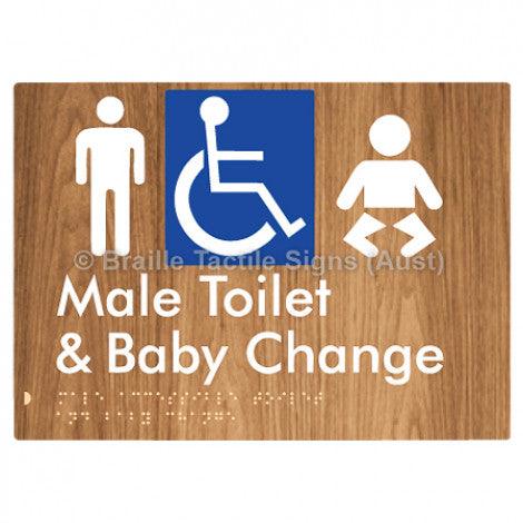 Male Accessible Toilet & Baby Change - Braille Tactile Signs (Aust) - BTS373-wdg - Fully Custom Signs - Fast Shipping - High Quality