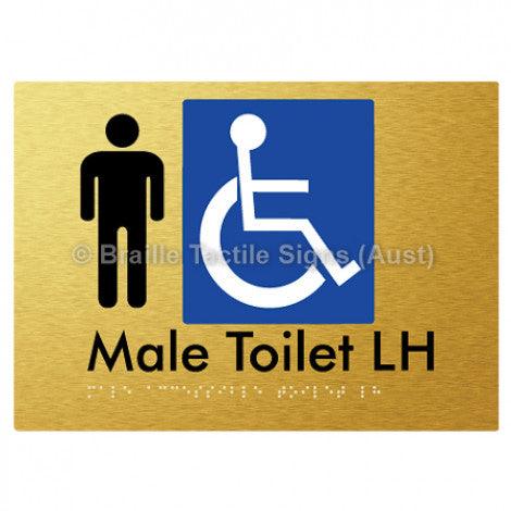 Male Accessible Toilet LH - Braille Tactile Signs (Aust) - BTS06LHn-aliG - Fully Custom Signs - Fast Shipping - High Quality