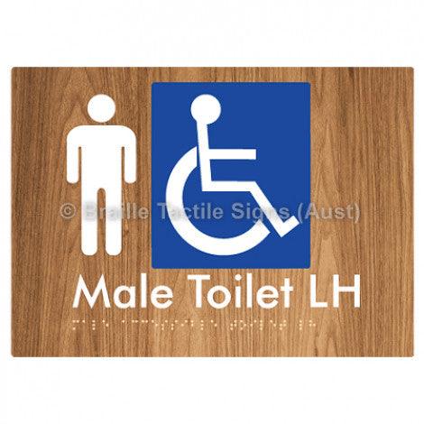 Male Accessible Toilet LH - Braille Tactile Signs (Aust) - BTS06LHn-wdg - Fully Custom Signs - Fast Shipping - High Quality