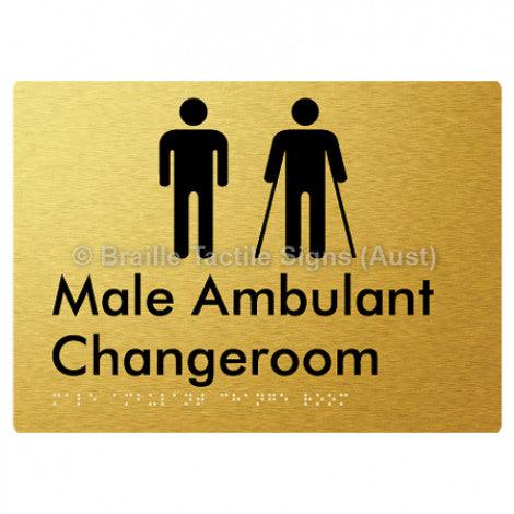Male Ambulant Changeroom - Braille Tactile Signs (Aust) - BTS314-aliG - Fully Custom Signs - Fast Shipping - High Quality