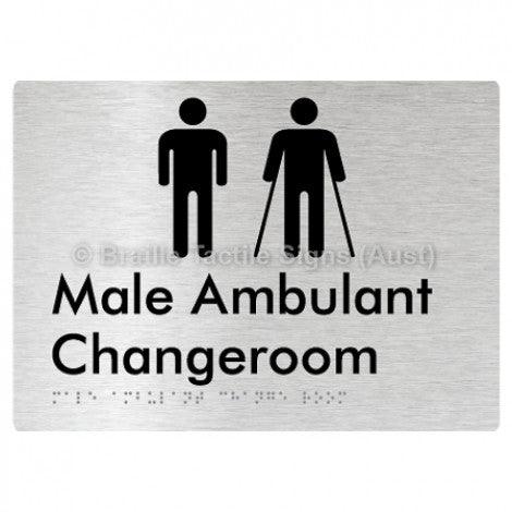 Male Ambulant Changeroom - Braille Tactile Signs (Aust) - BTS314-aliB - Fully Custom Signs - Fast Shipping - High Quality