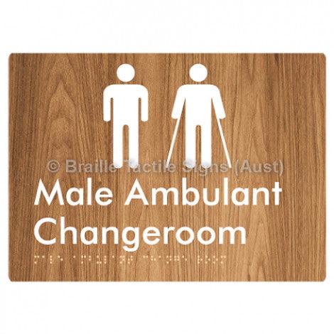 Male Ambulant Changeroom - Braille Tactile Signs (Aust) - BTS314-wdg - Fully Custom Signs - Fast Shipping - High Quality