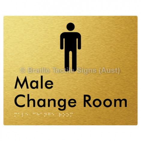 Male Change Room - Braille Tactile Signs (Aust) - BTS10n-aliG - Fully Custom Signs - Fast Shipping - High Quality