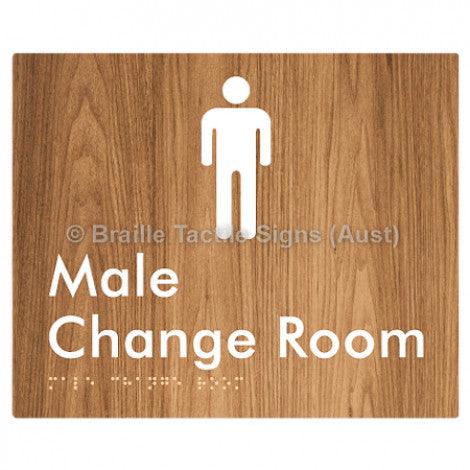 Male Change Room - Braille Tactile Signs (Aust) - BTS10n-wdg - Fully Custom Signs - Fast Shipping - High Quality