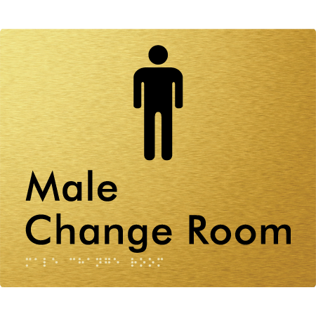 Braille Sign Male Change Room - Braille Tactile Signs Aust. - BTS10n-aliG - Custom Signs - Fast Shipping - High Quality - Australian Made &amp; Owned