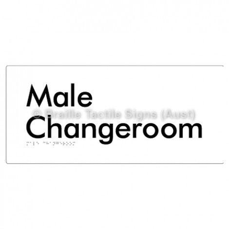 Male Changeroom - Braille Tactile Signs (Aust) - BTS51-blu - Fully Custom Signs - Fast Shipping - High Quality