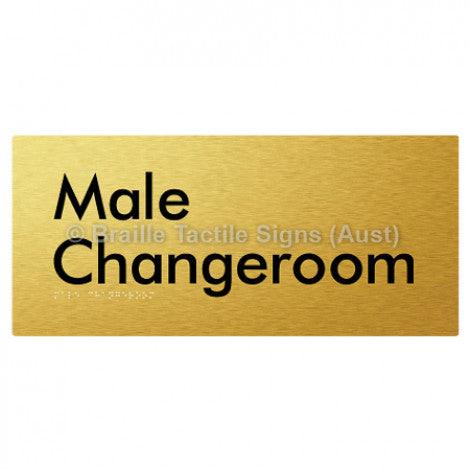 Male Changeroom - Braille Tactile Signs (Aust) - BTS51-aliG - Fully Custom Signs - Fast Shipping - High Quality