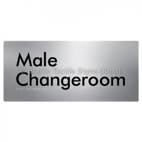Male Changeroom - Braille Tactile Signs (Aust) - BTS51-aliS - Fully Custom Signs - Fast Shipping - High Quality