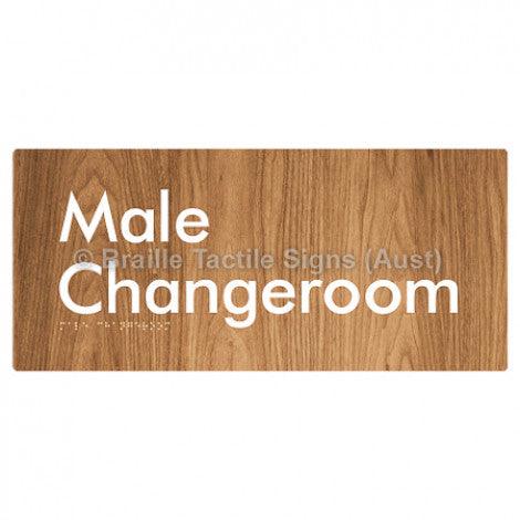 Male Changeroom - Braille Tactile Signs (Aust) - BTS51-wdg - Fully Custom Signs - Fast Shipping - High Quality
