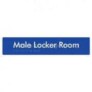 Male Locker Room - Braille Tactile Signs (Aust) - BTS148-blu - Fully Custom Signs - Fast Shipping - High Quality