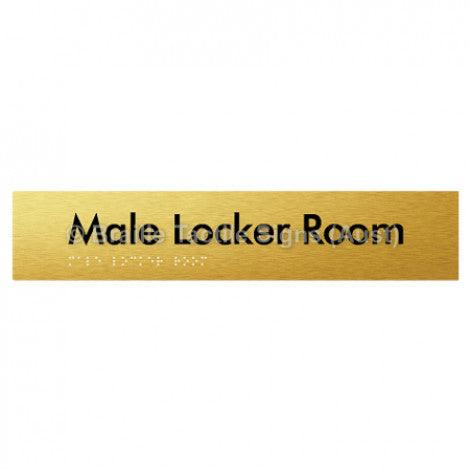 Male Locker Room - Braille Tactile Signs (Aust) - BTS148-aliG - Fully Custom Signs - Fast Shipping - High Quality
