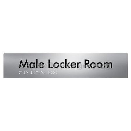 Male Locker Room - Braille Tactile Signs (Aust) - BTS148-blu - Fully Custom Signs - Fast Shipping - High Quality