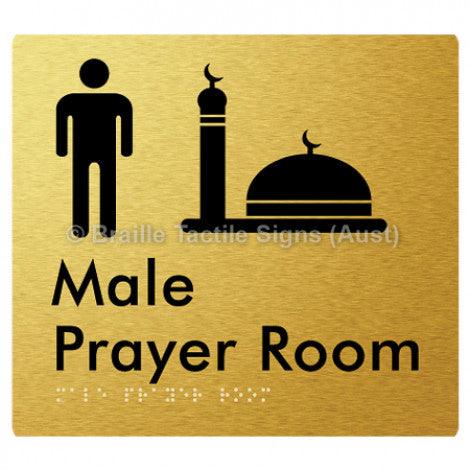 Male Prayer Room - Braille Tactile Signs (Aust) - BTS326-aliG - Fully Custom Signs - Fast Shipping - High Quality