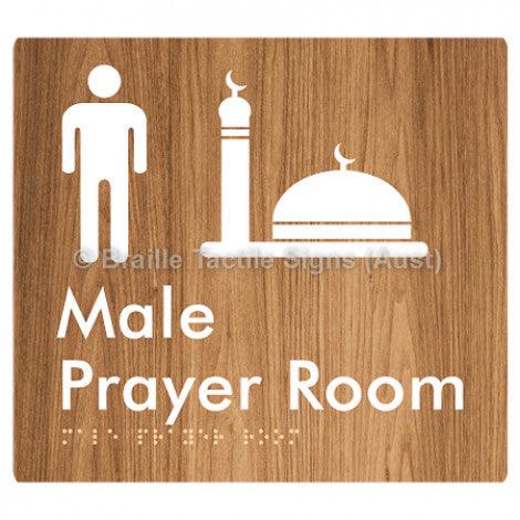 Male Prayer Room - Braille Tactile Signs (Aust) - BTS326-wdg - Fully Custom Signs - Fast Shipping - High Quality