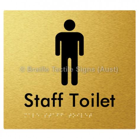 Male Staff Toilet - Braille Tactile Signs (Aust) - BTS74-aliG - Fully Custom Signs - Fast Shipping - High Quality