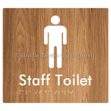 Male Staff Toilet - Braille Tactile Signs (Aust) - BTS74-wdg - Fully Custom Signs - Fast Shipping - High Quality