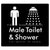 Male Toilet and Shower