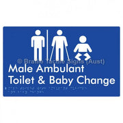 Male Toilet with Ambulant Cubicle and Baby Change w/ Air Lock - Braille Tactile Signs (Aust) - BTS359-AL-blu - Fully Custom Signs - Fast Shipping - High Quality