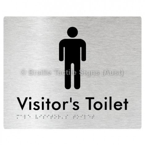 Male Visitorâ€™s Toilet - Braille Tactile Signs (Aust) - BTS100-aliB - Fully Custom Signs - Fast Shipping - High Quality