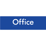 Braille Sign Office - Braille Tactile Signs Aust. - BTS124-blu - Custom Signs - Fast Shipping - High Quality - Australian Made &amp; Owned