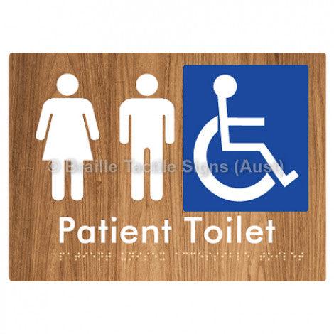 Braille Sign Patient Unisex Accessible Toilet - Braille Tactile Signs (Aust) - BTS101-wdg - Fully Custom Signs - Fast Shipping - High Quality - Australian Made &amp; Owned