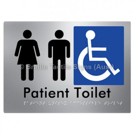 Braille Sign Patient Unisex Accessible Toilet - Braille Tactile Signs (Aust) - BTS101-aliS - Fully Custom Signs - Fast Shipping - High Quality - Australian Made &amp; Owned