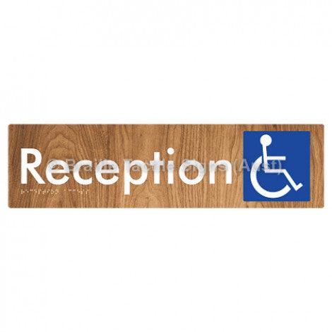 Braille Sign Reception Access - Braille Tactile Signs (Aust) - BTS167-wdg - Fully Custom Signs - Fast Shipping - High Quality - Australian Made &amp; Owned