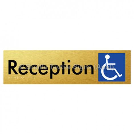 Braille Sign Reception Access - Braille Tactile Signs (Aust) - BTS167-aliG - Fully Custom Signs - Fast Shipping - High Quality - Australian Made &amp; Owned