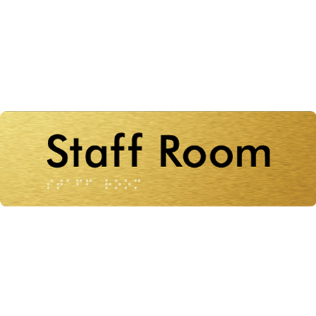 Braille Sign Staff Room - Braille Tactile Signs Aust. - BTS436-aliG - Custom Signs - Fast Shipping - High Quality - Australian Made &amp; Owned