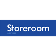 Braille Sign Storeroom - Braille Tactile Signs Aust. - BTS48-blu - Custom Signs - Fast Shipping - High Quality - Australian Made &amp; Owned