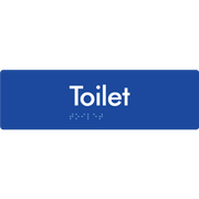 Braille Sign Toilet - Braille Tactile Signs Aust. - BTS84-blu - Custom Signs - Fast Shipping - High Quality - Australian Made &amp; Owned