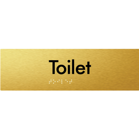 Braille Sign Toilet - Braille Tactile Signs Aust. - BTS84-aliG - Custom Signs - Fast Shipping - High Quality - Australian Made &amp; Owned