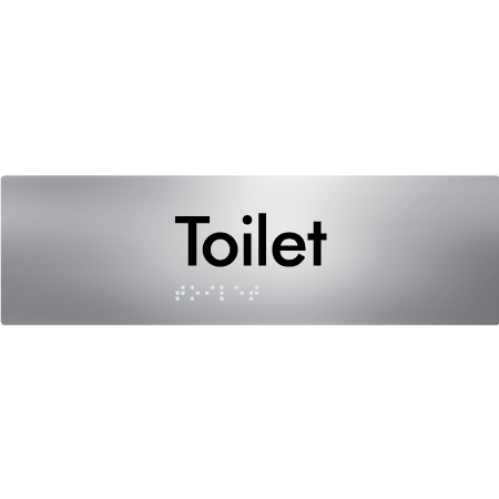 Braille Sign Toilet - Braille Tactile Signs Aust. - BTS84-aliS - Custom Signs - Fast Shipping - High Quality - Australian Made &amp; Owned