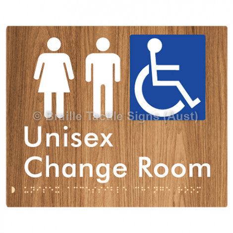 Braille Sign Unisex Accessible Change Room - Braille Tactile Signs (Aust) - BTS191n-wdg - Fully Custom Signs - Fast Shipping - High Quality - Australian Made &amp; Owned