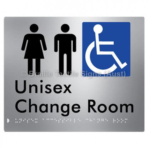 Braille Sign Unisex Accessible Change Room - Braille Tactile Signs (Aust) - BTS191n-aliS - Fully Custom Signs - Fast Shipping - High Quality - Australian Made &amp; Owned
