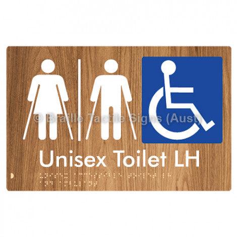 Braille Sign Unisex Accessible Toilet LH and Ambulant w/ Air Lock - Braille Tactile Signs (Aust) - BTS309LH-AL-wdg - Fully Custom Signs - Fast Shipping - High Quality - Australian Made &amp; Owned