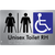Unisex Accessible Toilet with Left (LH) or Right Hand Transfer (RH), Ambulant Cubicle and Airlock