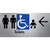 Unisex Accessible Toilets & Baby Change with Large Directional Arrow