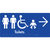 Unisex Accessible Toilets & Baby Change with Large Directional Arrow