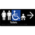 Unisex Accessible Toilets & Baby Change with Large Directional Arrow