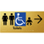Unisex Accessible Toilets & Baby Change with Large Directional Arrow
