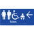 Unisex Accessible Toilets & Baby Change with Large Directional Arrow